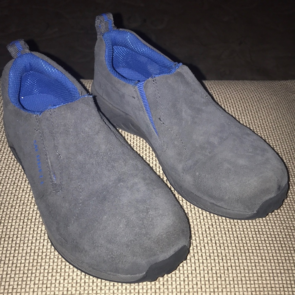 Boys Merrell ‘Jungle moc’ gray suede 2M